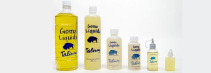 Goma Liquida en envases de : 5 Lts, 1000cc, 500cc, 250cc, 125cc, 60cc y 20cc.