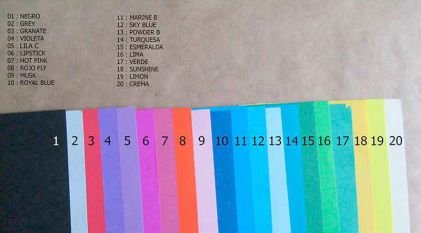 Colores disponibles